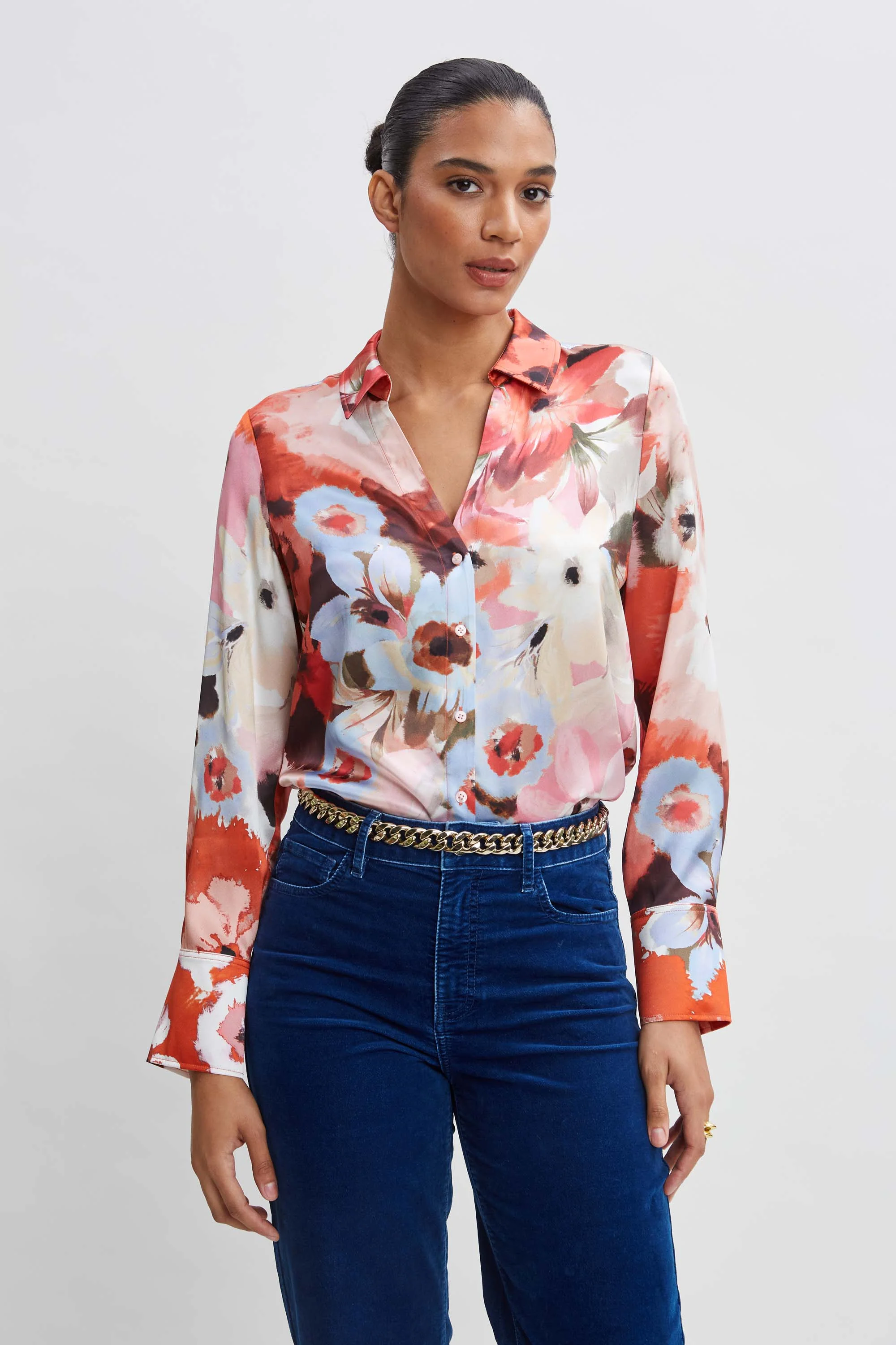 Silk Satin Wintergarden Shirt - Murepair