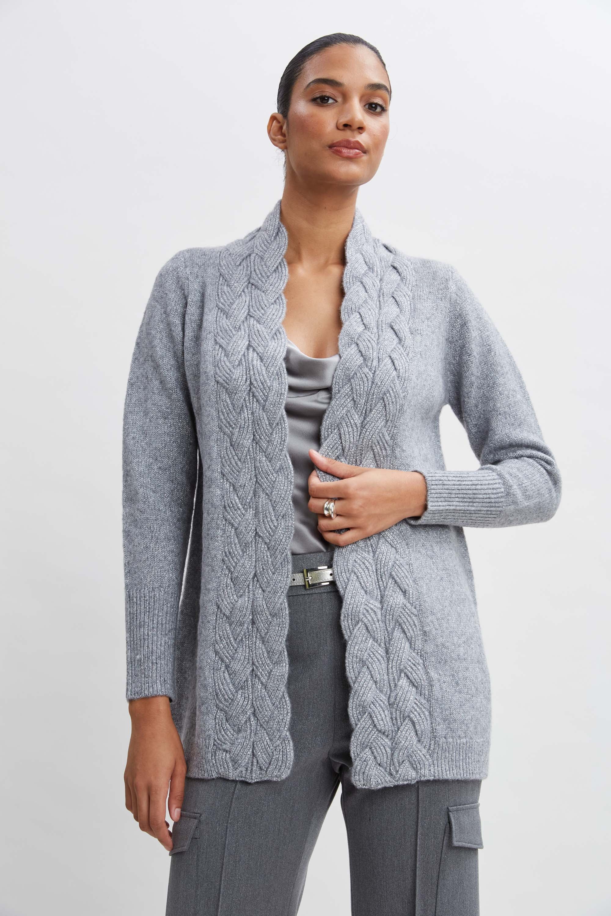 Metallic Cable Cardigan - Murepair