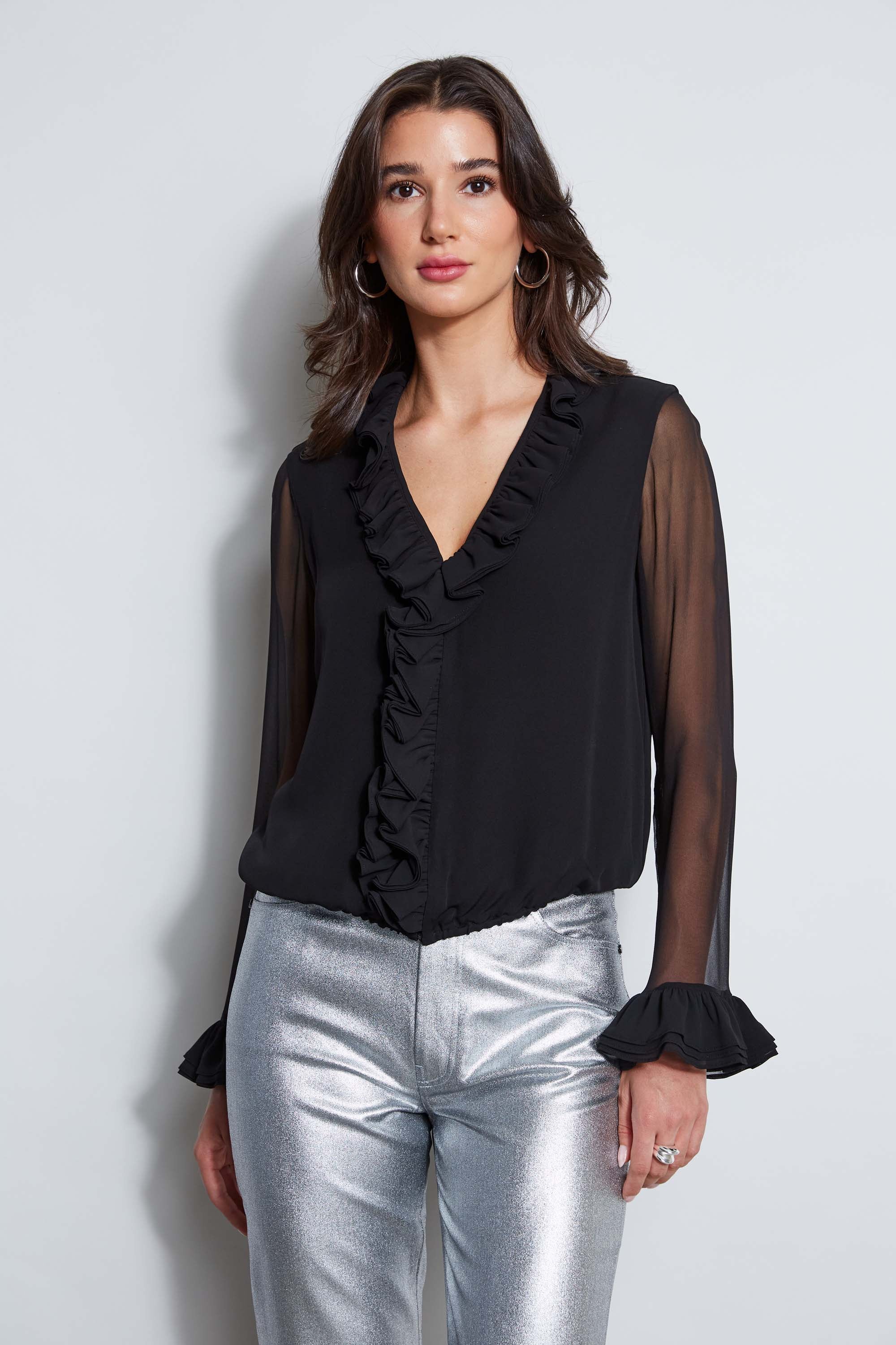 Ruffle Silk Shirt - Murepair