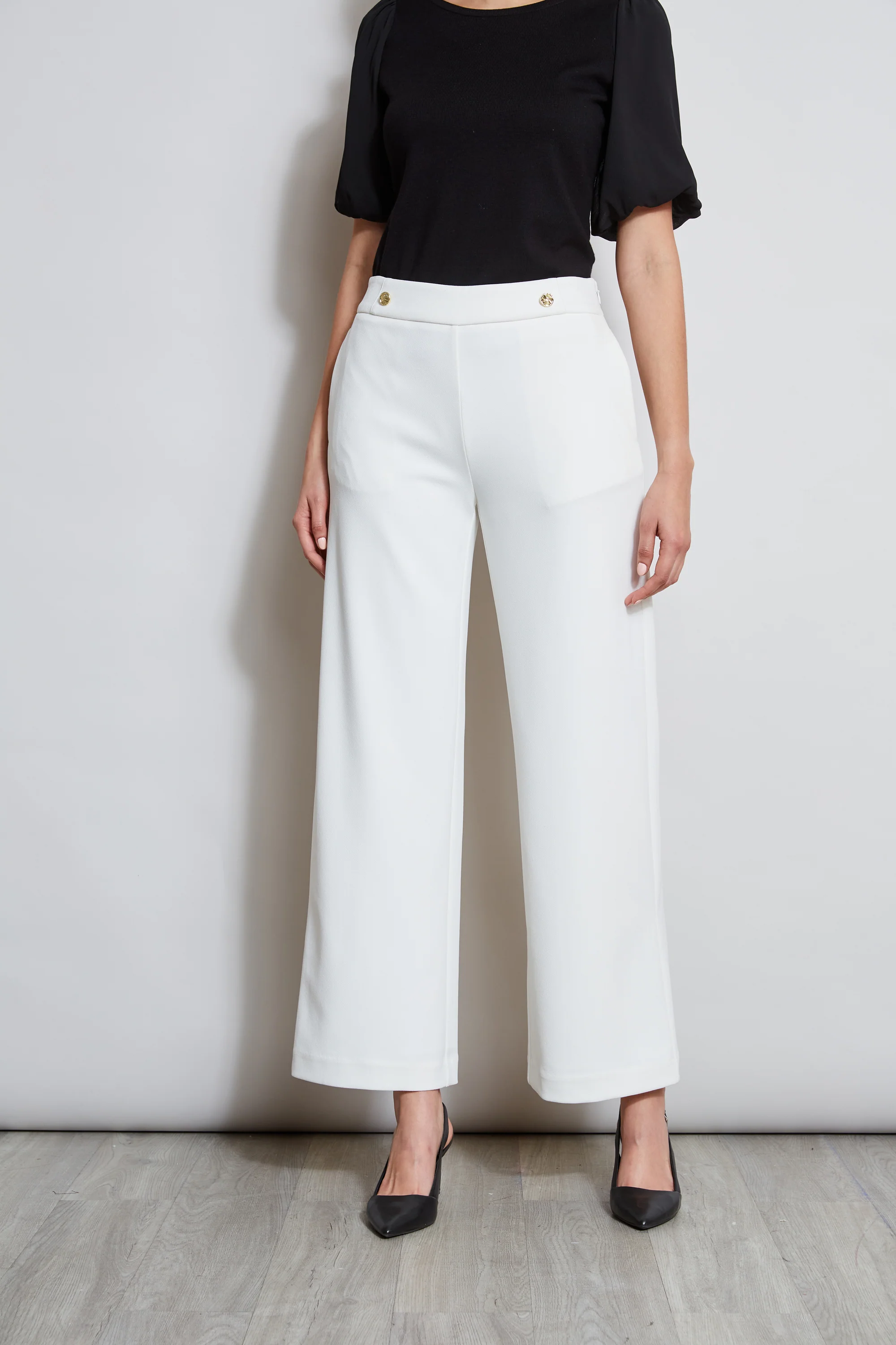 T-Tahari Wide Leg Button Pant - Murepair