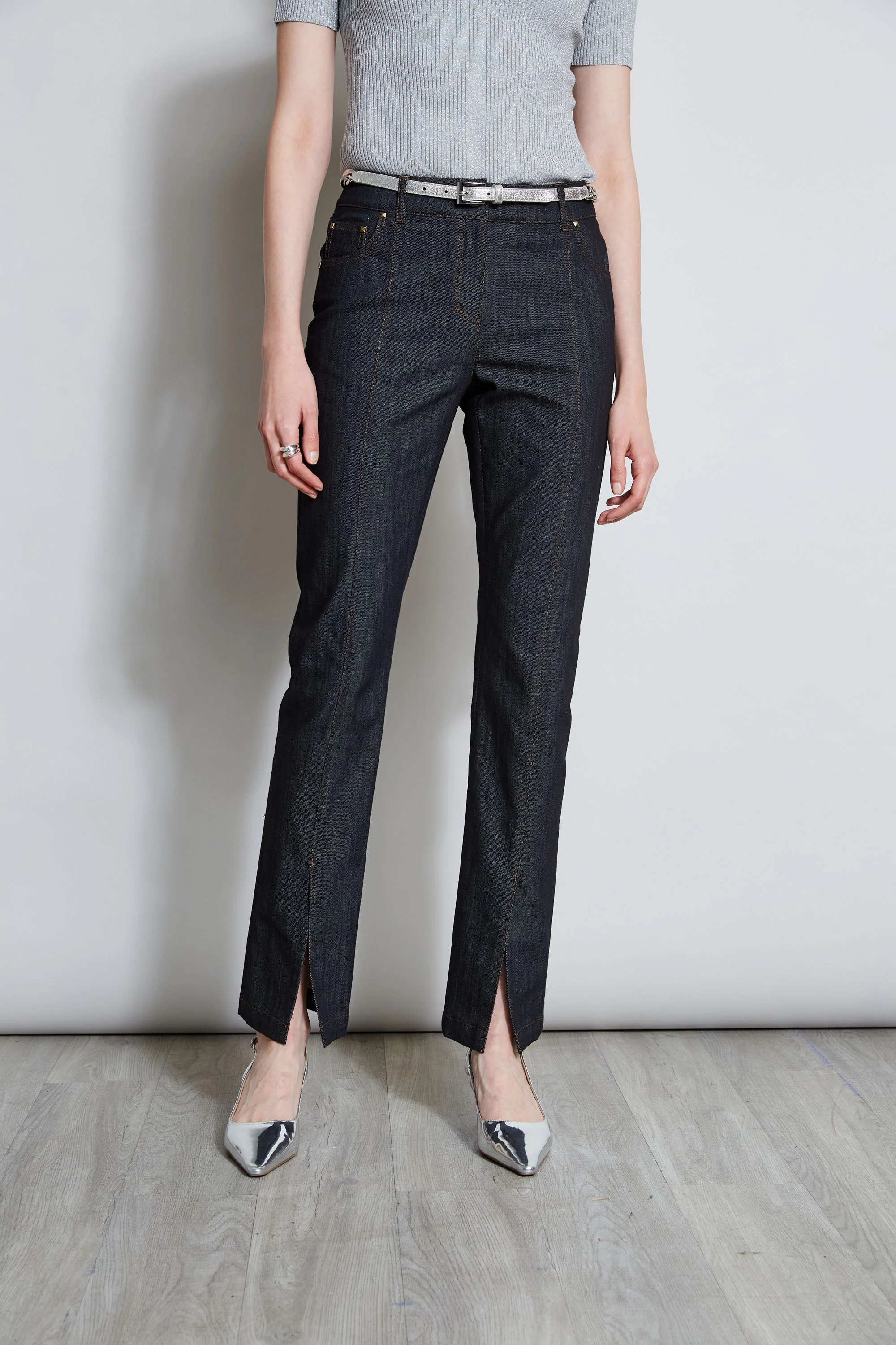 Denim Slit Front Jeans - Murepair