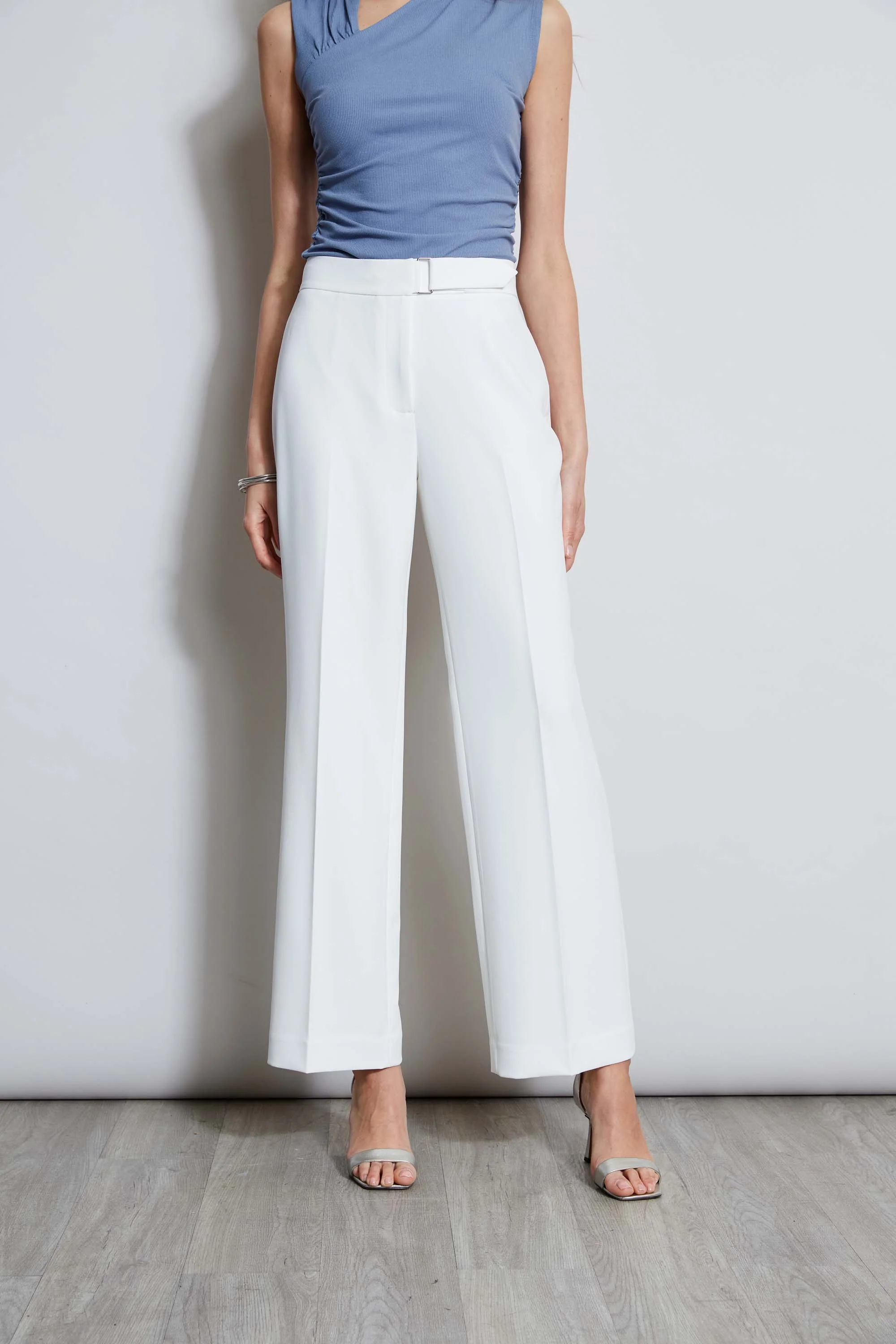 Wide Leg Self-Belt Pant - Murepair