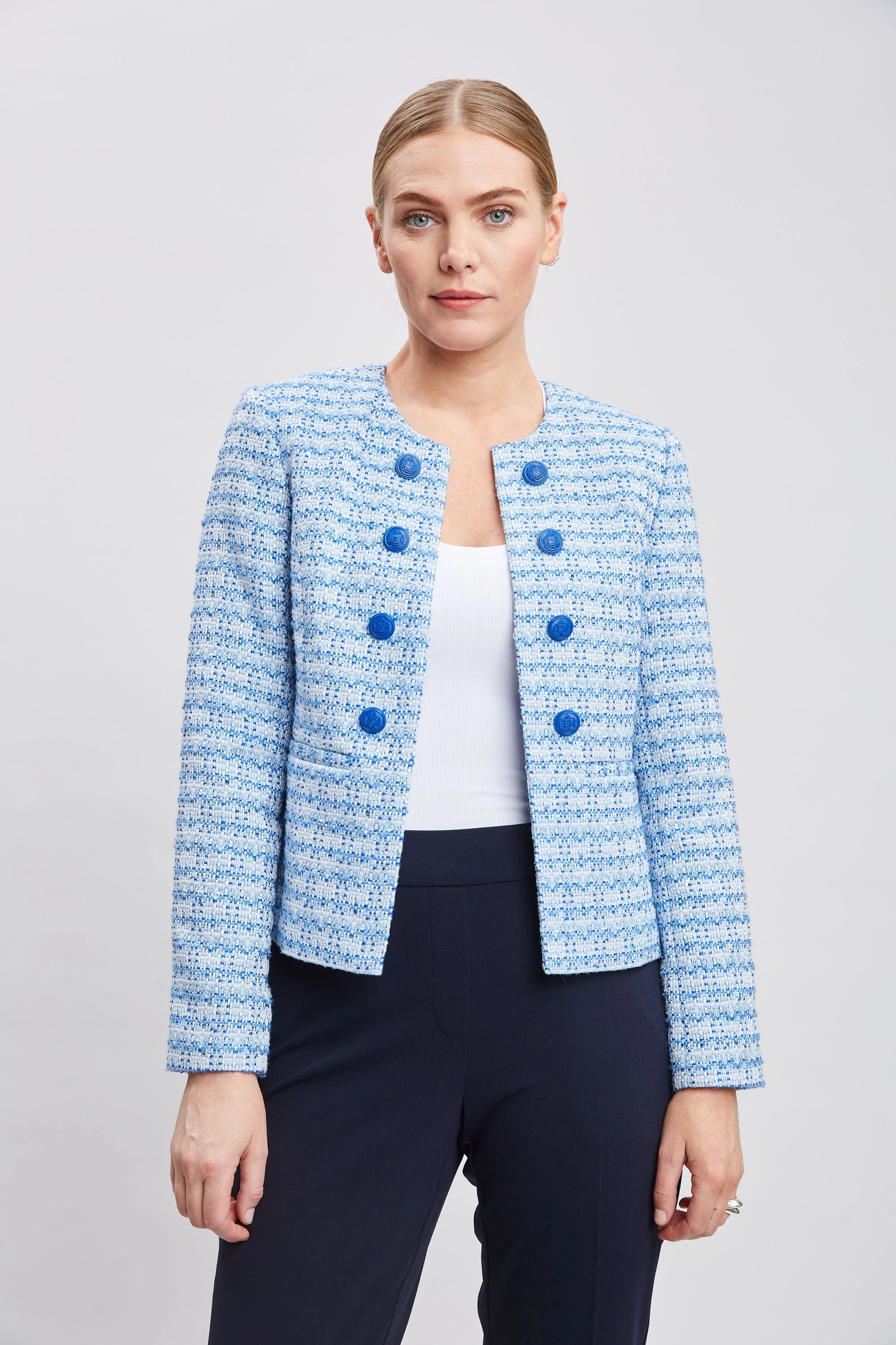 T-Tahari Tweed Button Jacket - Murepair