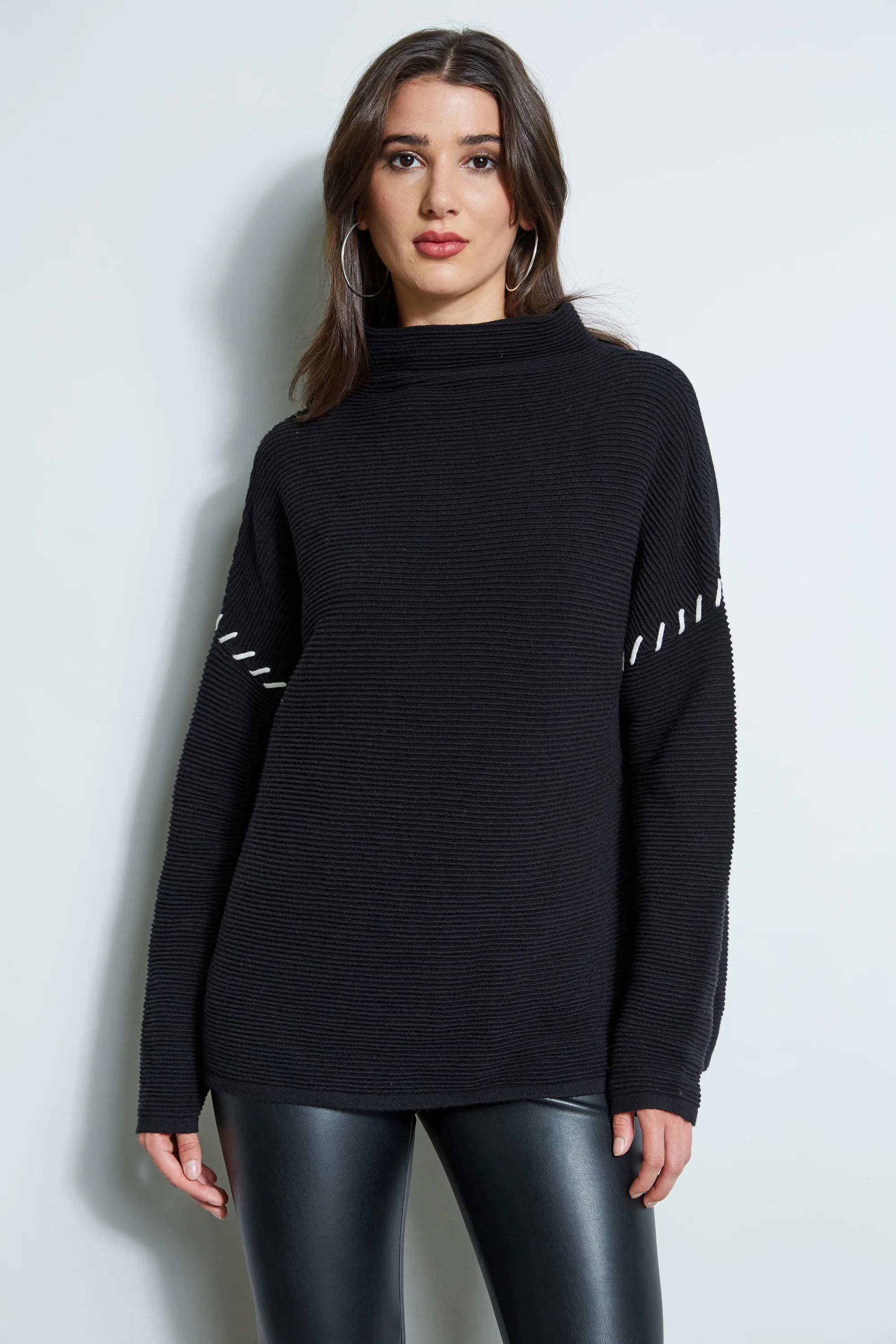 T-Tahari Stitched Shoulder Sweater - Murepair