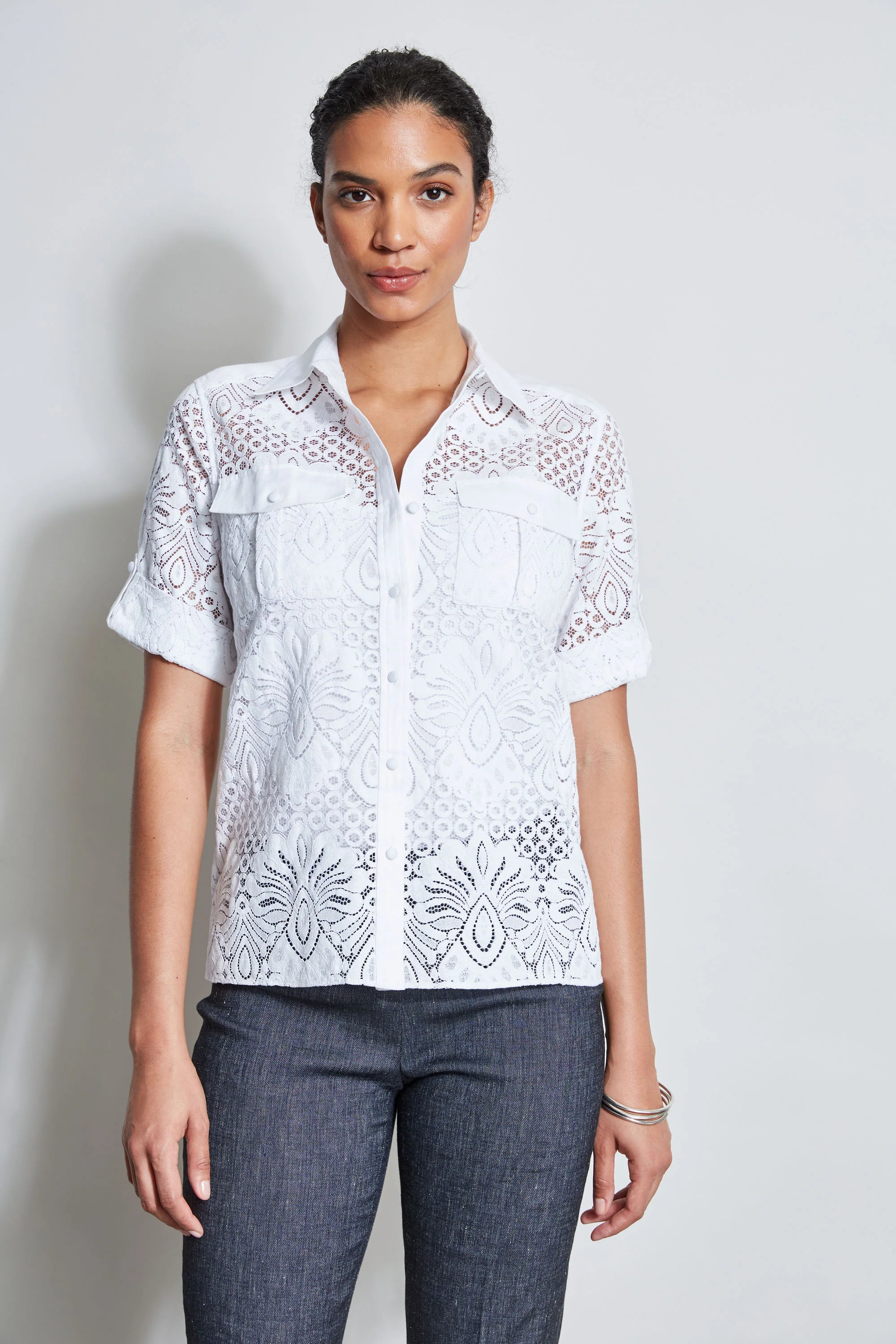 Short Sleeve Lace Utility Shirt - Murepair