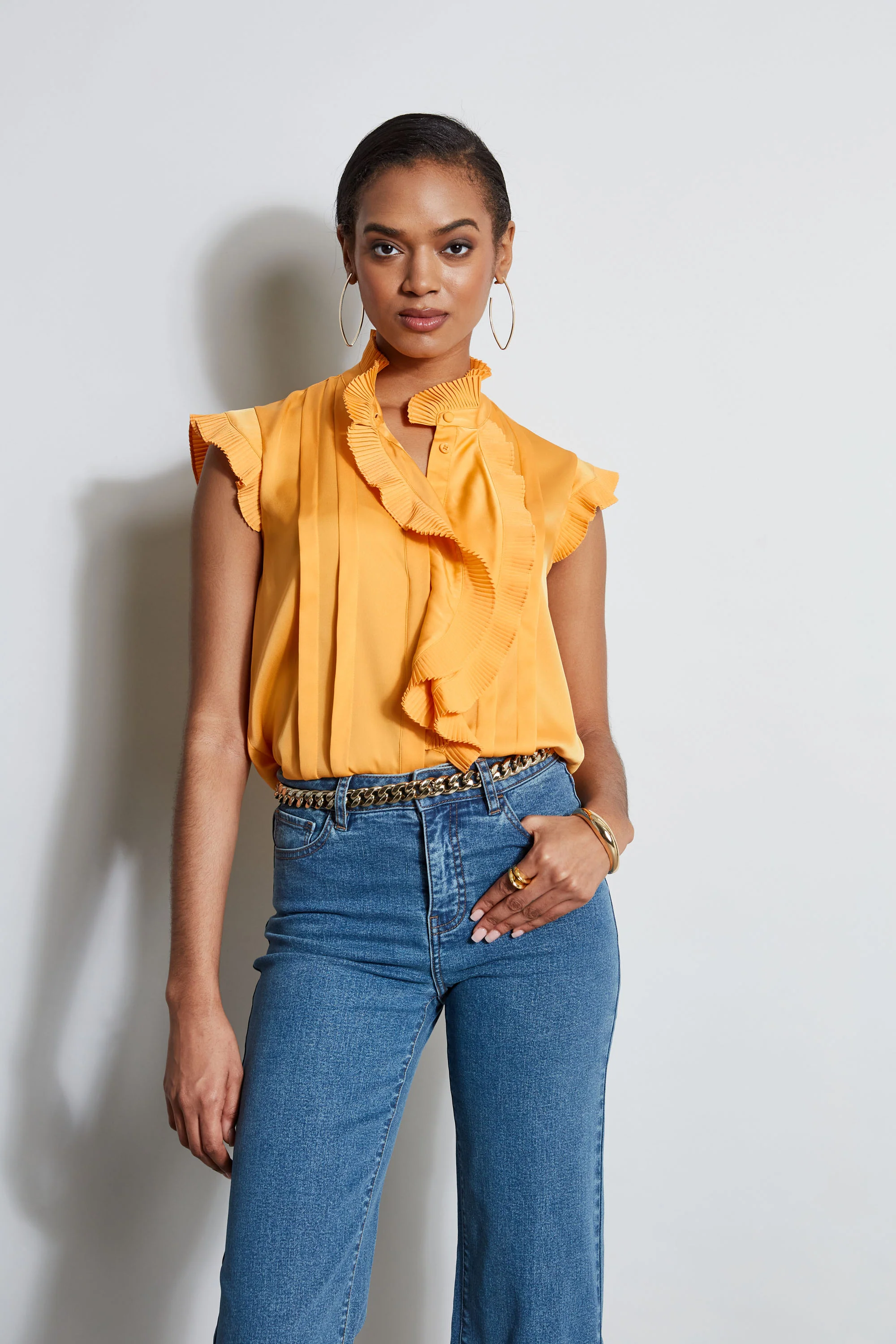 Silk Cascade Ruffle Shirt - Murepair
