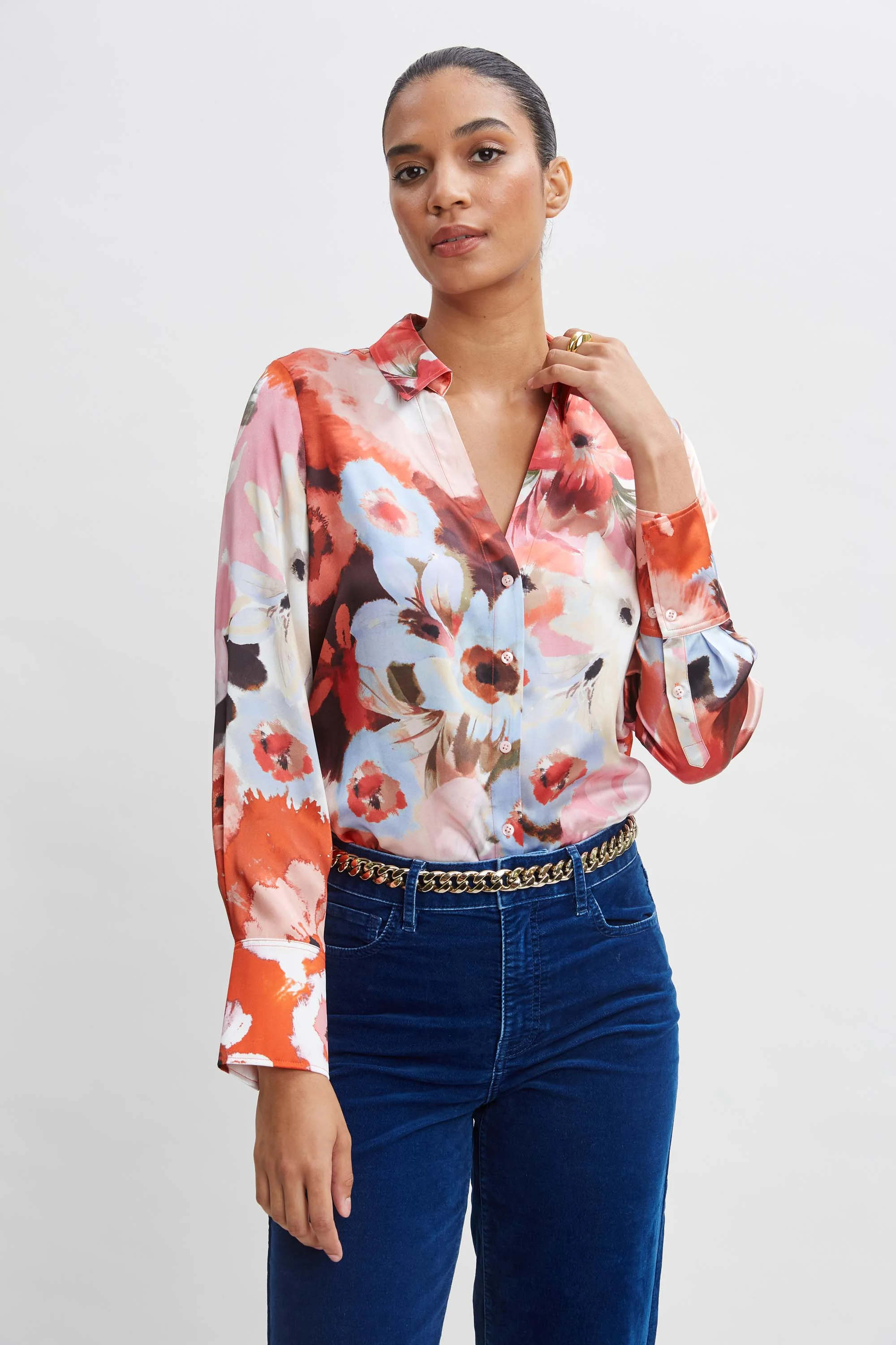 Silk Satin Wintergarden Shirt - Murepair