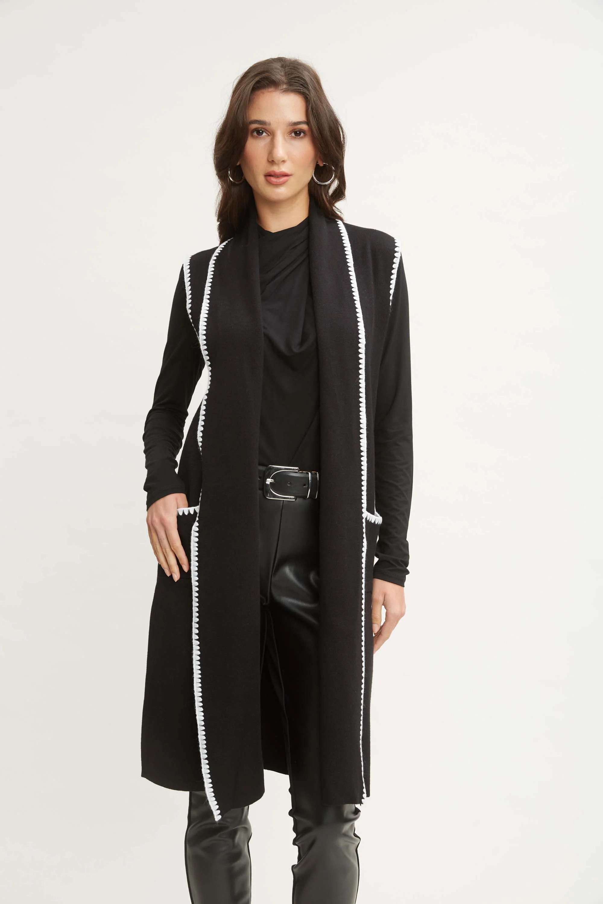 T-Tahari Stitched Sweater Vest - Murepair