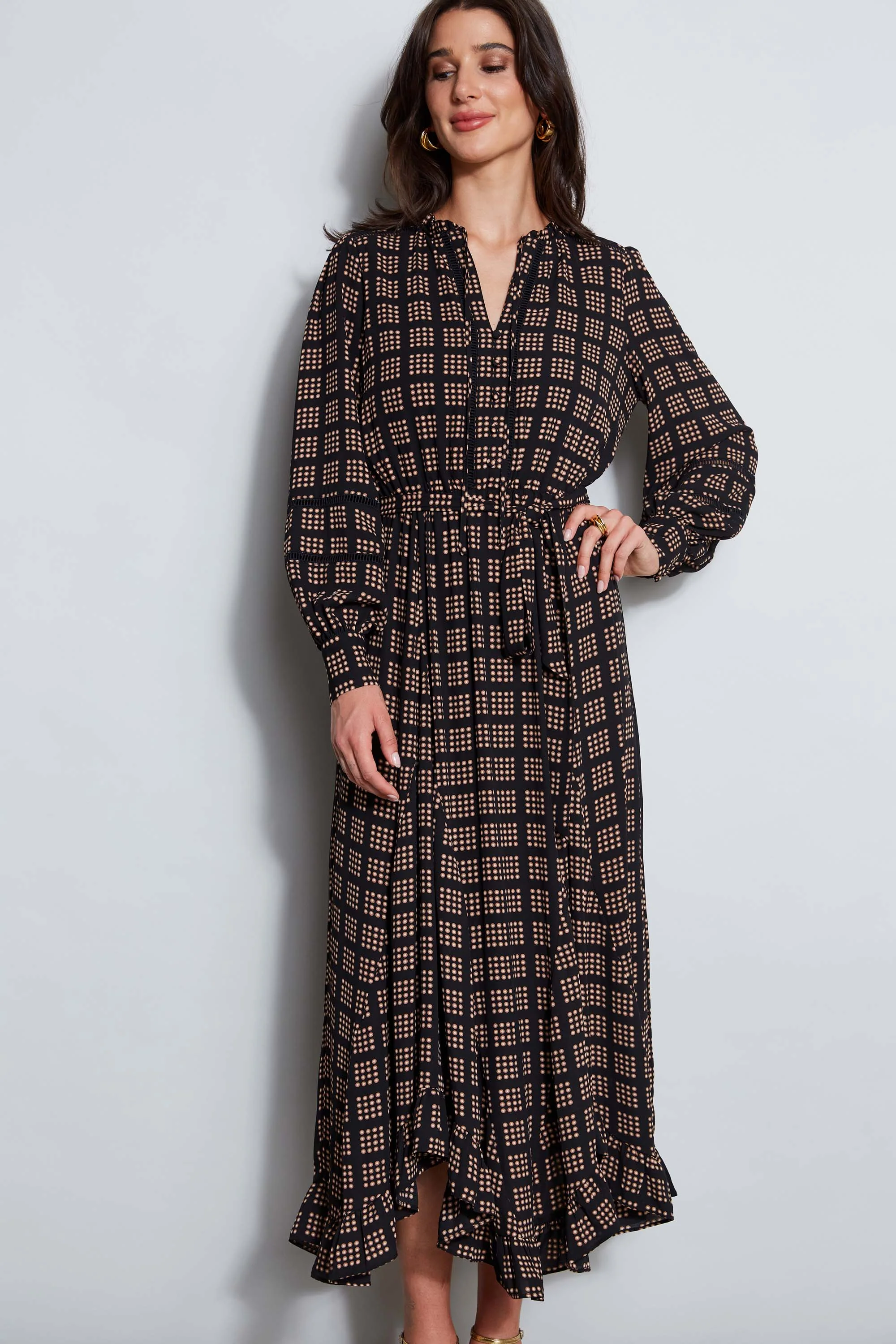 T-Tahari Icon Dot Midi Dress - Murepair