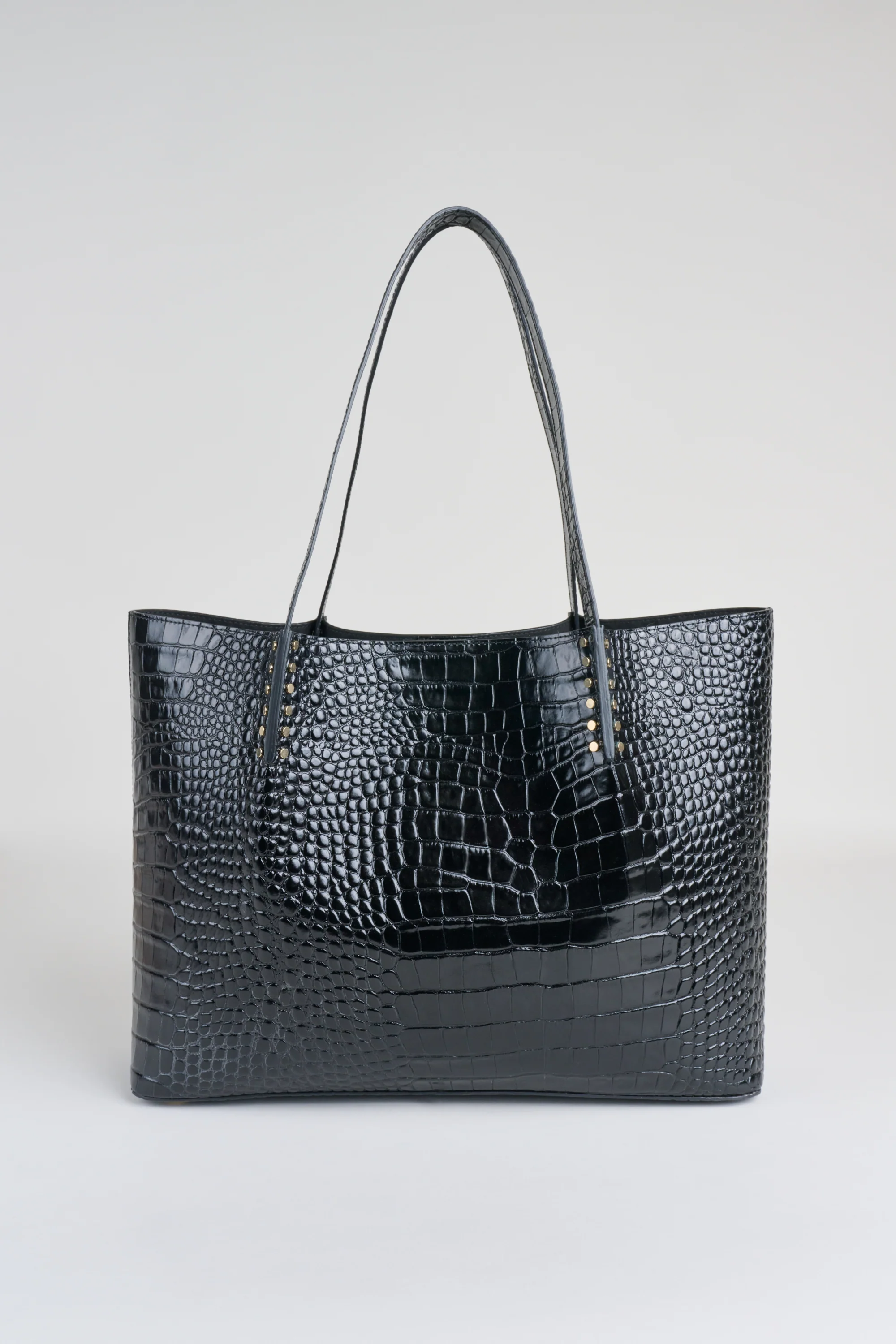 Crocodile Embossed Leather Tote - Murepair