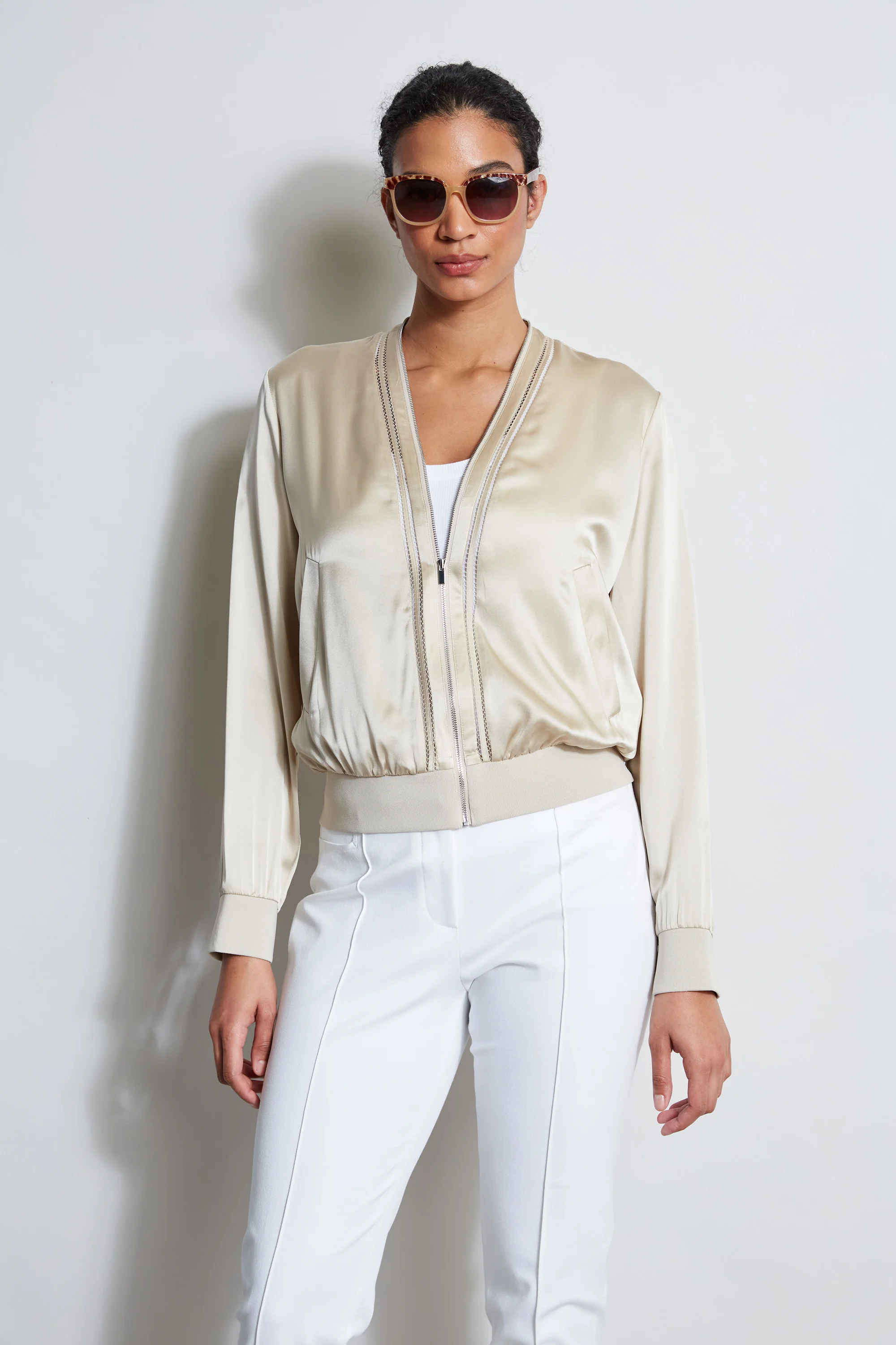 Silk Satin Bomber Jacket - Murepair