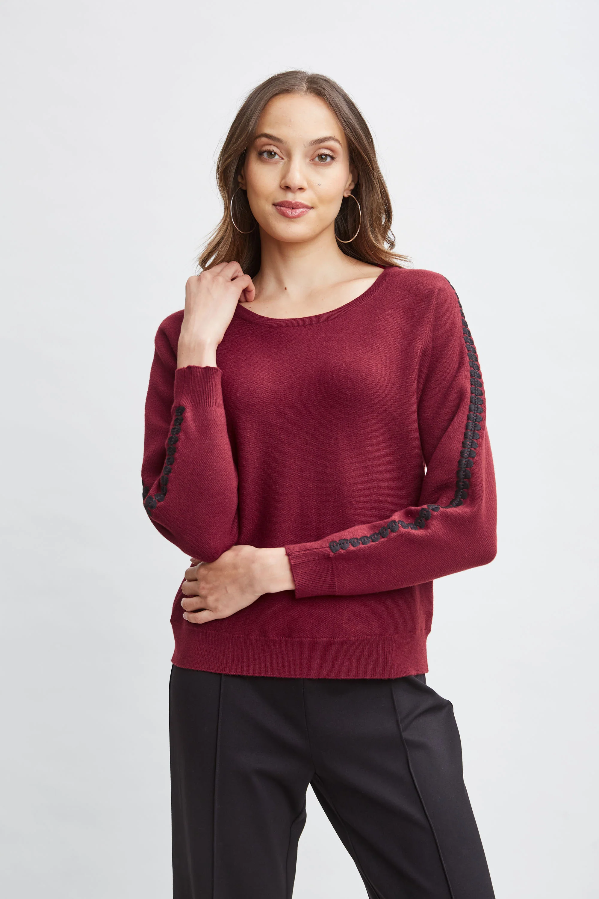 T-Tahari Stitch Sleeve Sweater - Murepair