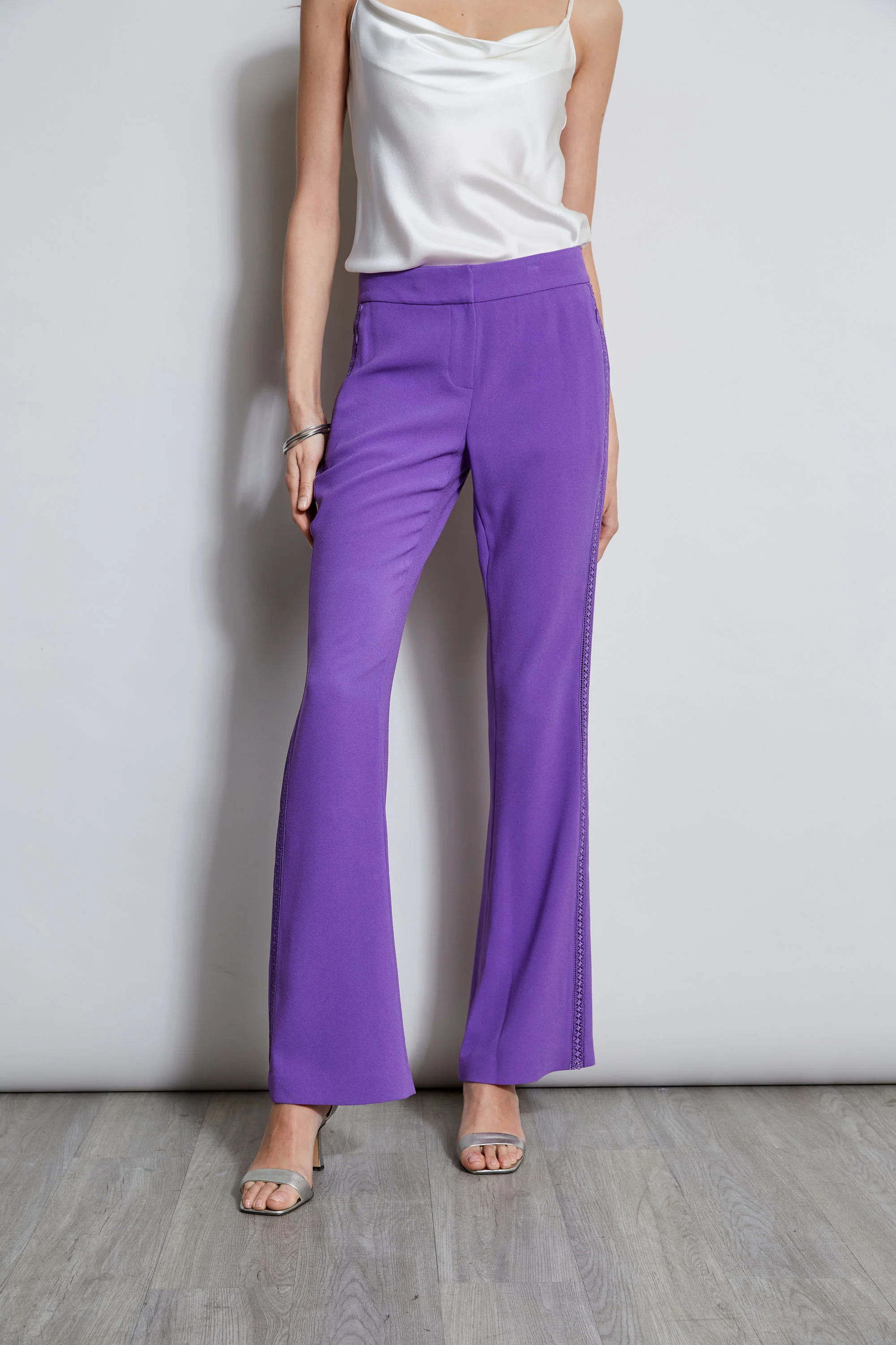 Lace Trim Fit & Flare Pant - Murepair