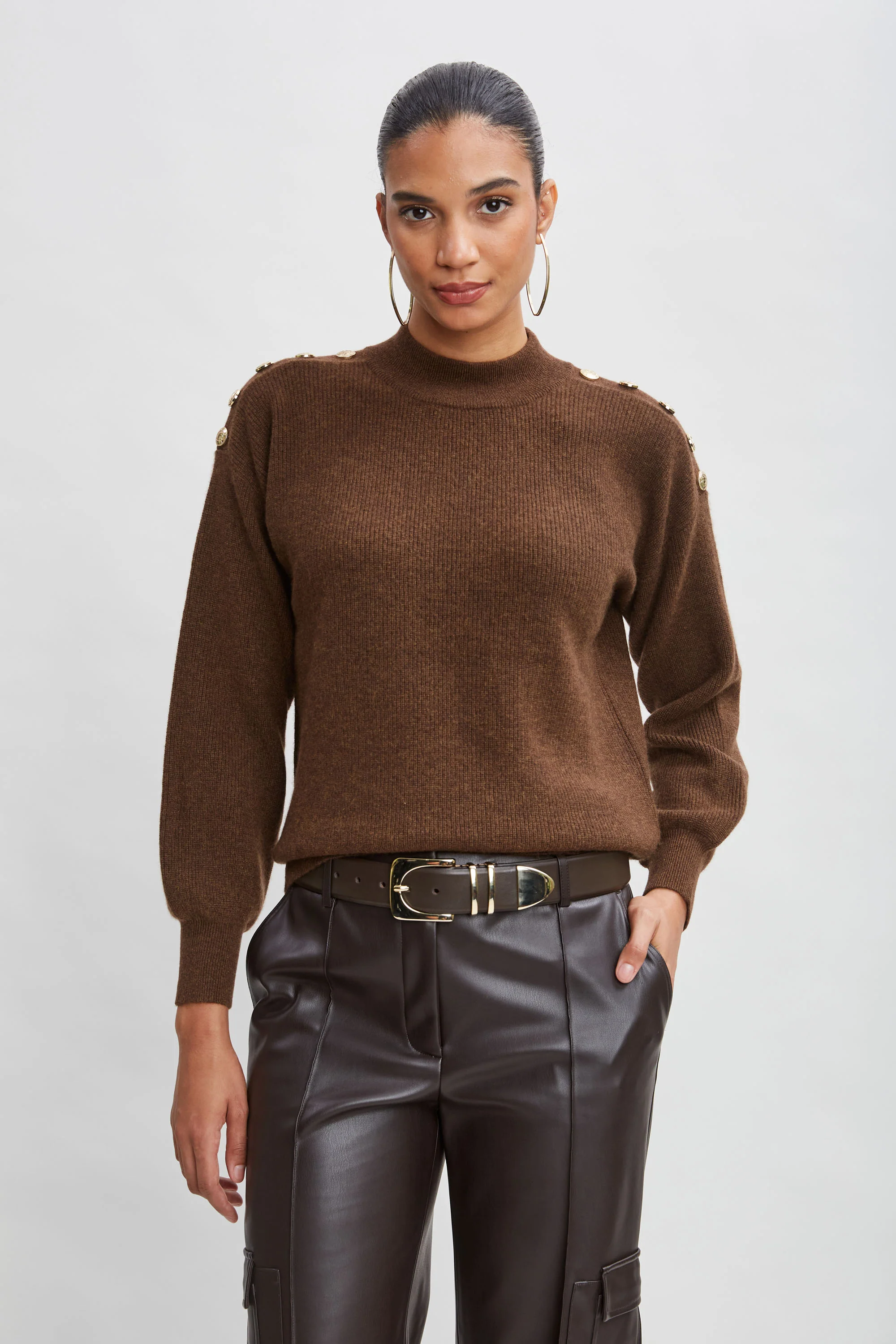 Cashmere Button Sweater - Murepair