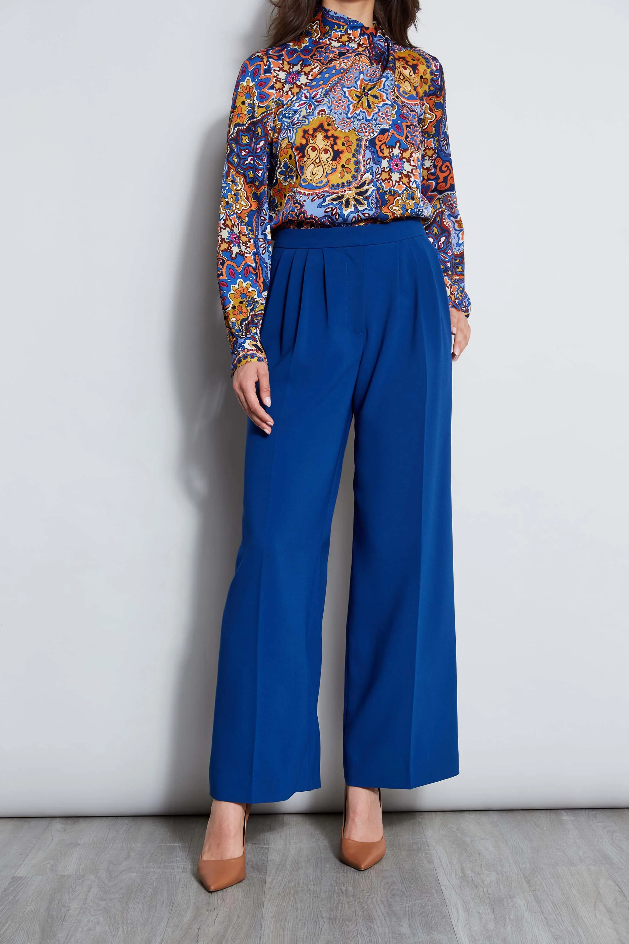 Pleated Wide Leg Pant - Murepair