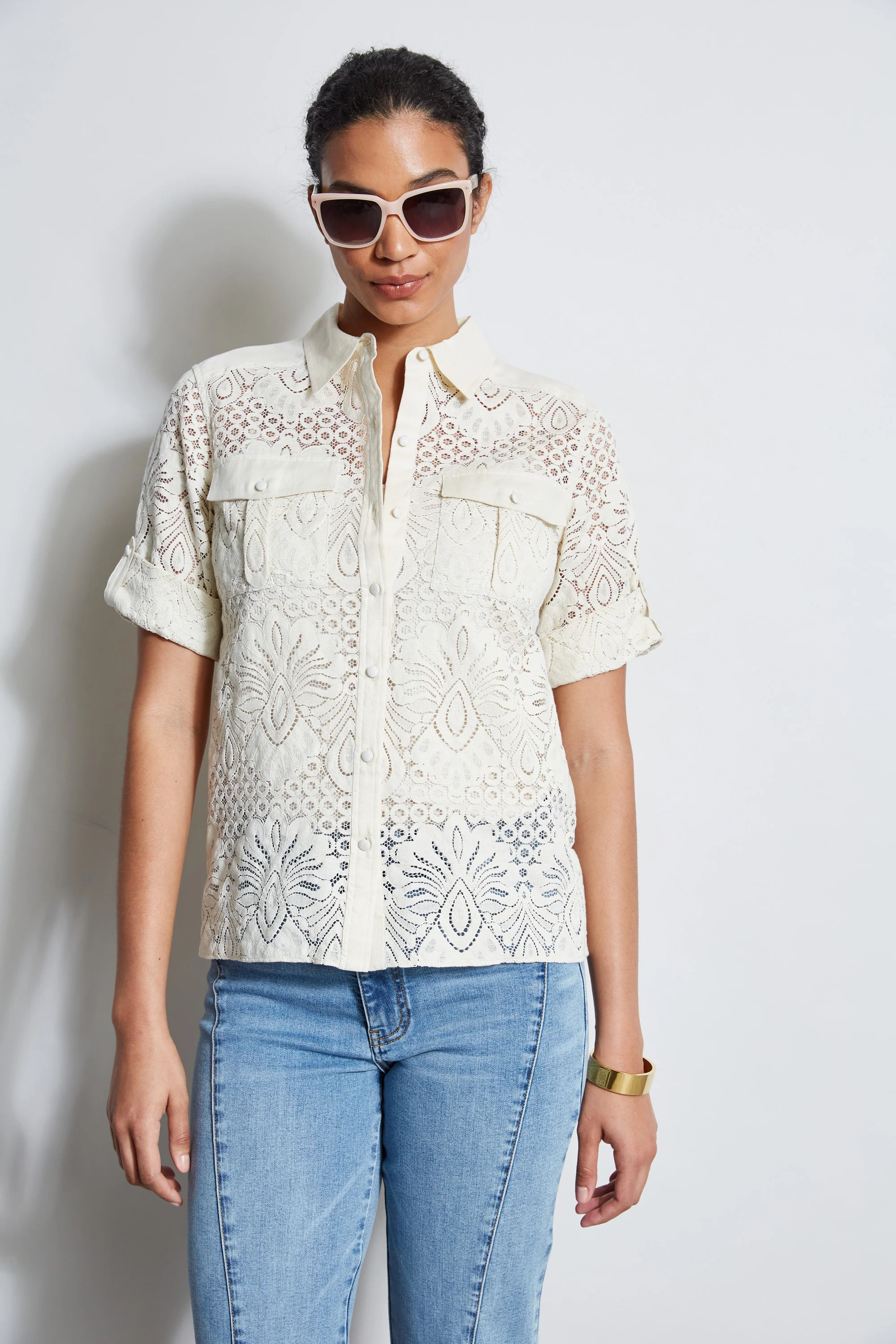 Short Sleeve Lace Utility Shirt - Murepair