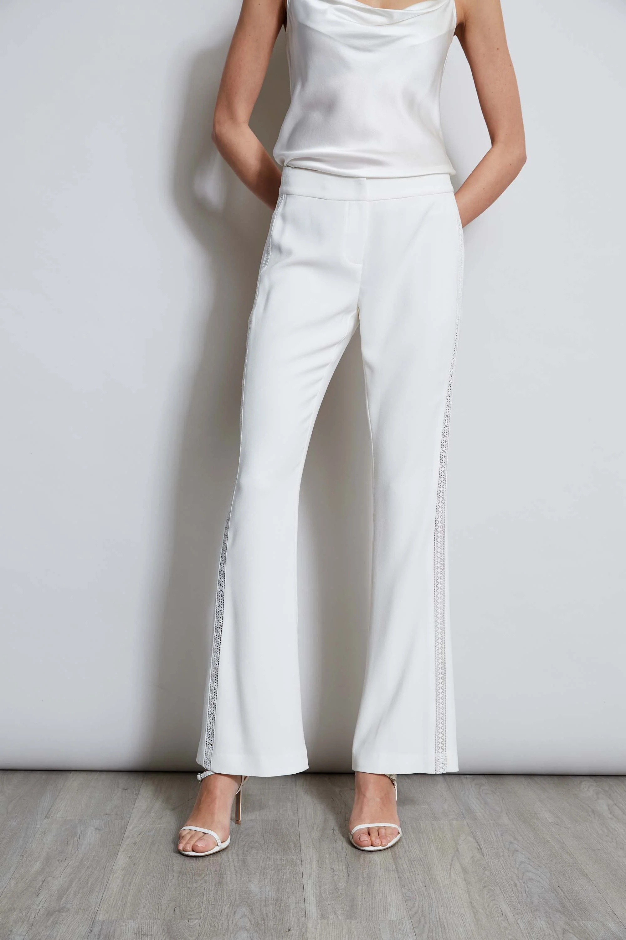 Lace Trim Fit & Flare Pant - Murepair
