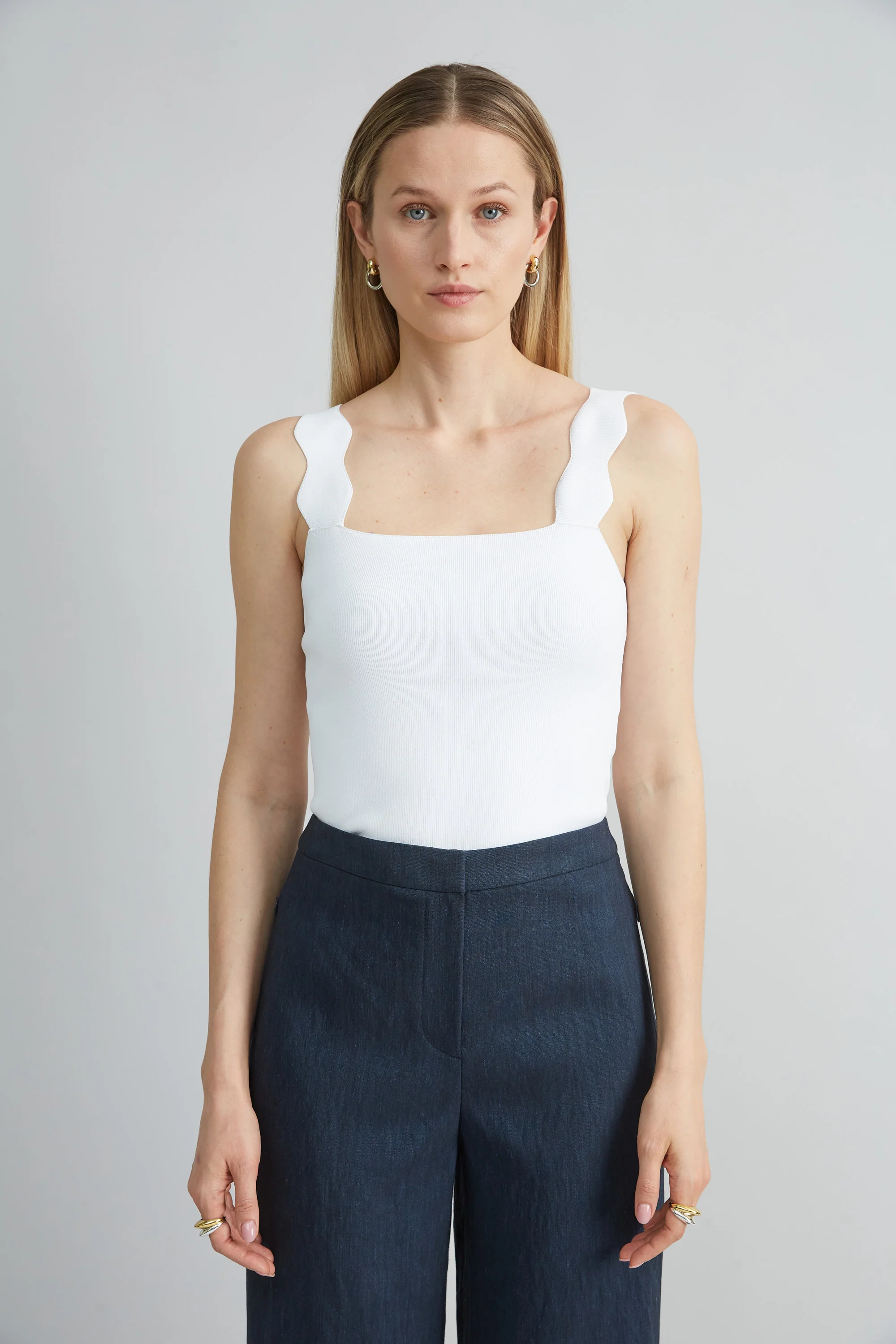 Scallop Sweater Tank - Murepair