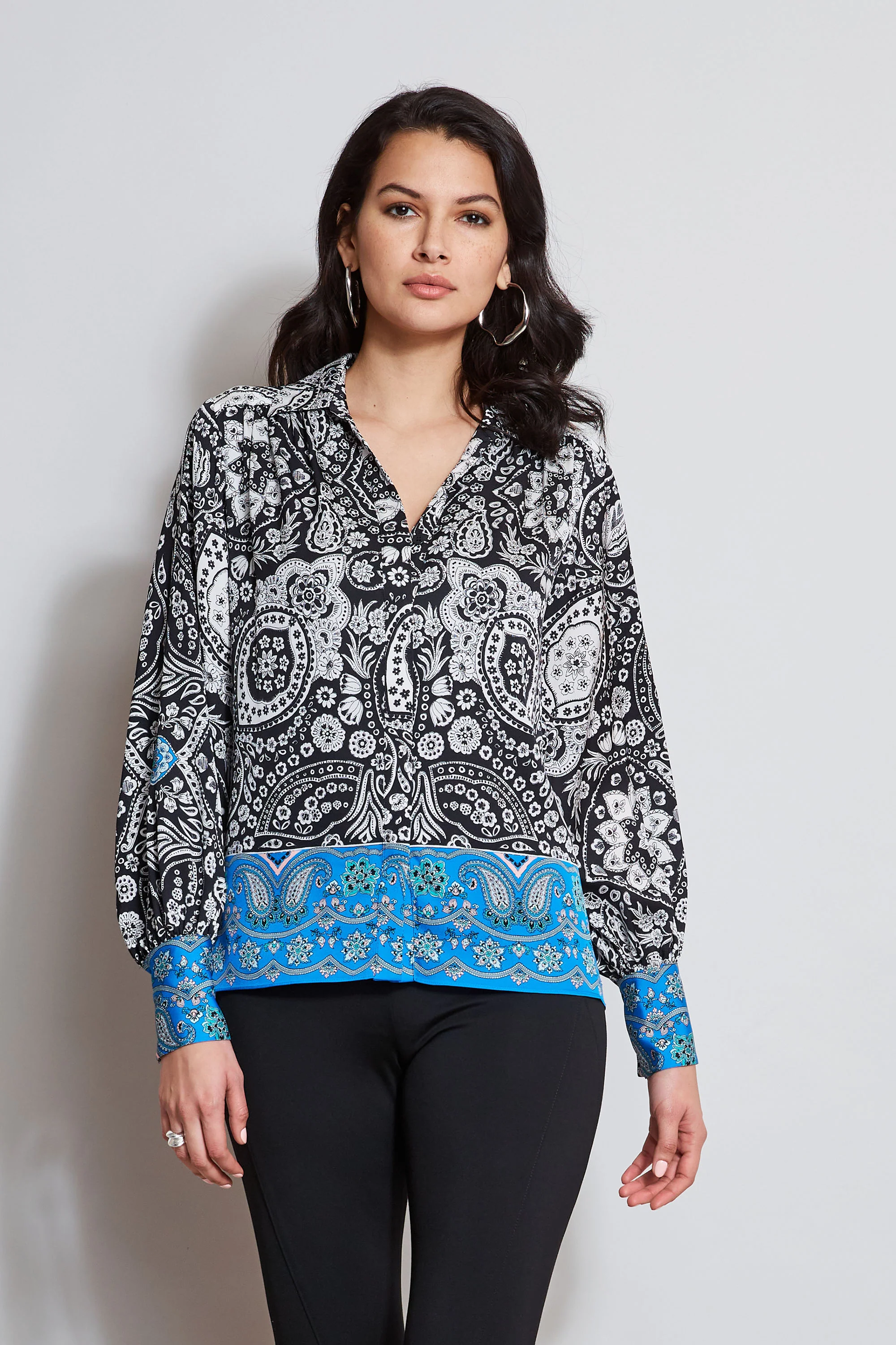 Eclipse Scarf Print Shirt - Murepair