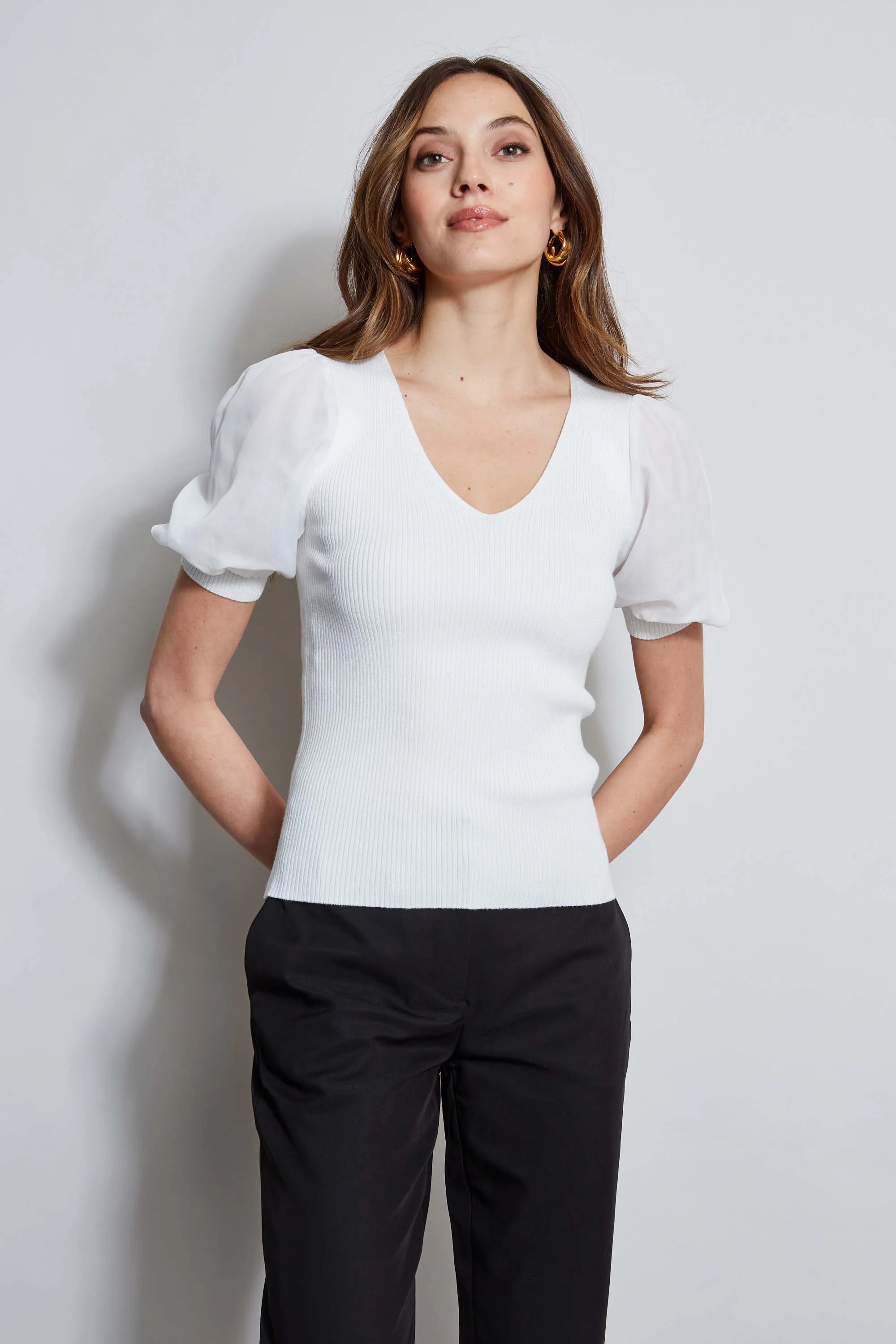 T-Tahari Chiffon Sleeve Knit - Murepair