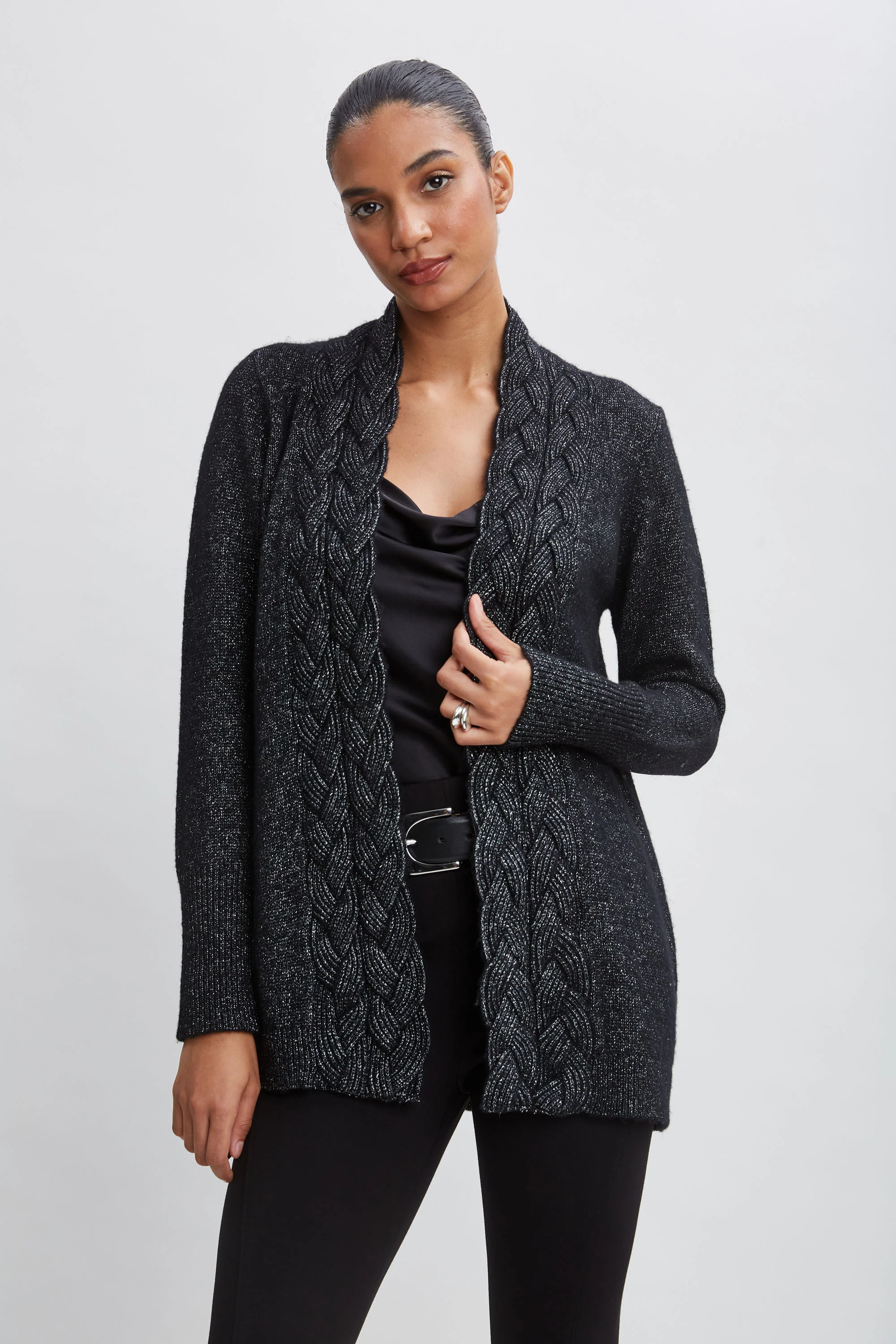 Metallic Cable Cardigan - Murepair