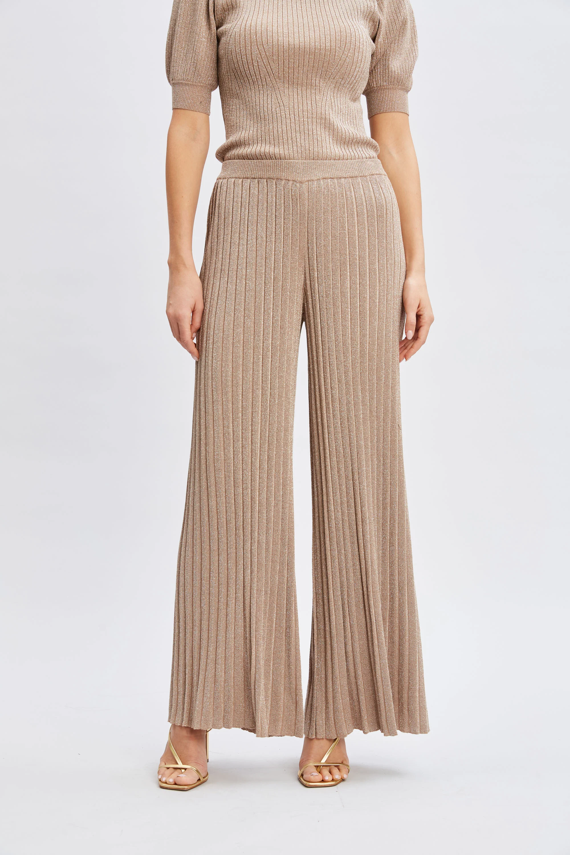 T-Tahari Metallic Wide Leg Pant - Murepair