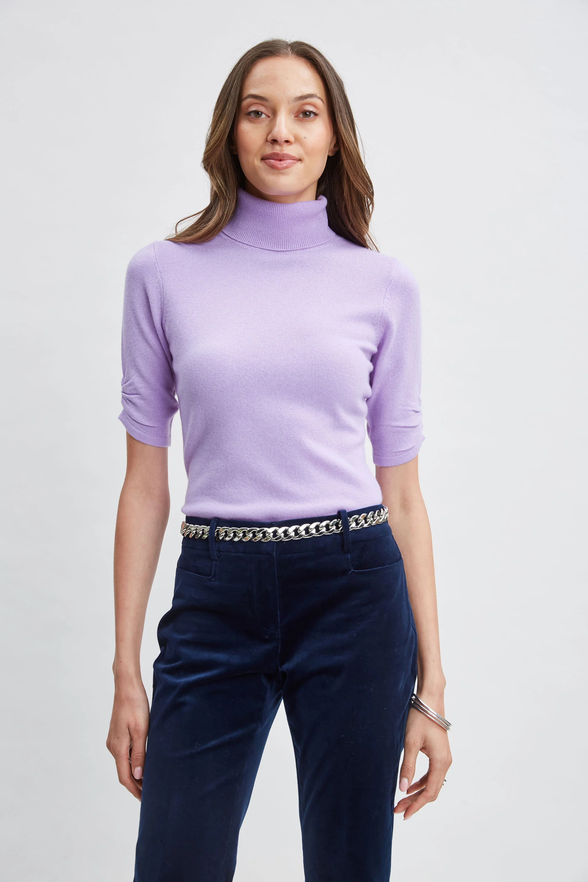 Short Sleeve Cashmere Wool Sweater - Murepair